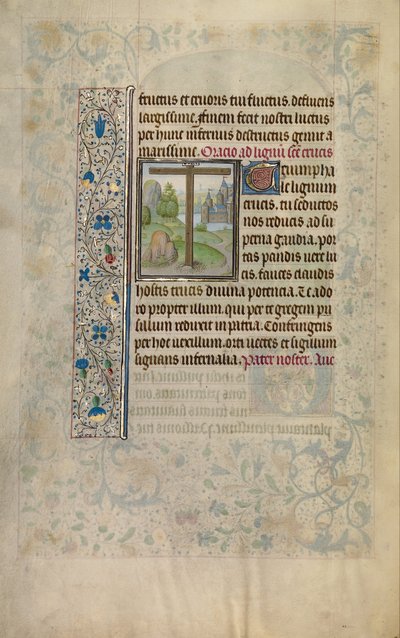 A Cross in a Landscape by Willem Vrelant